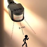 LED Motion Sensor 220V Automatic Infrared PIR Infrared Detector 180 Degree Rotating Outdoor Timer Switch Motion Sensor 200W