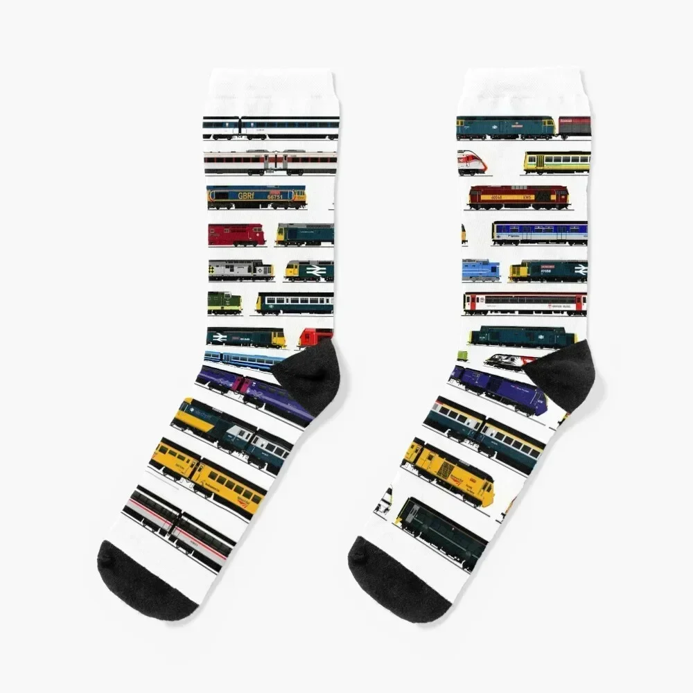 

british locomotive collection Socks Men's sports and leisure new in's Non-slip Men Socks Women's