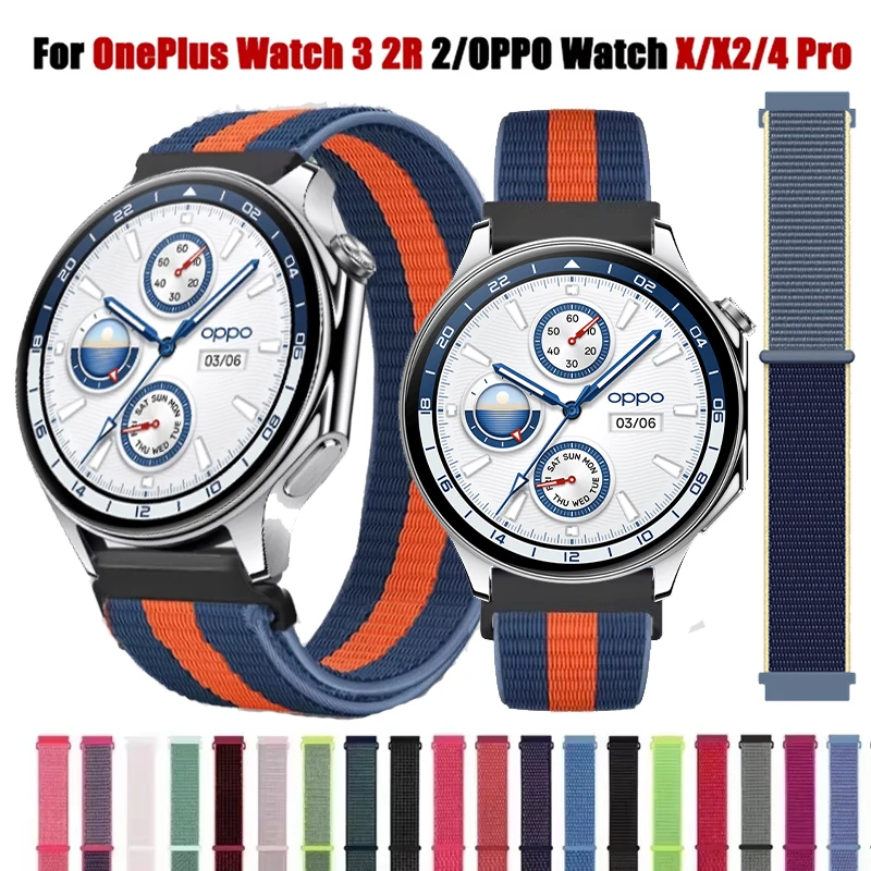 22mm Nylon-Schlaufenarmband für OnePlus Watch Lite 3 2 2R/OnePlus 46mm Sportarmband für OPPO Watch S 4 Pro X X2/Realme Watch 5 S Band