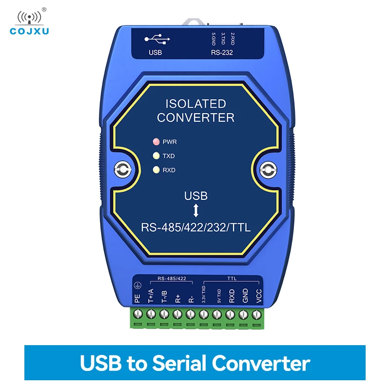 

Преобразователь USB в последовательный USB в RS485/232/422/TTL Изоляция высокой защиты COJXU E810-U15H Интерфейс USB-C промышленного класса