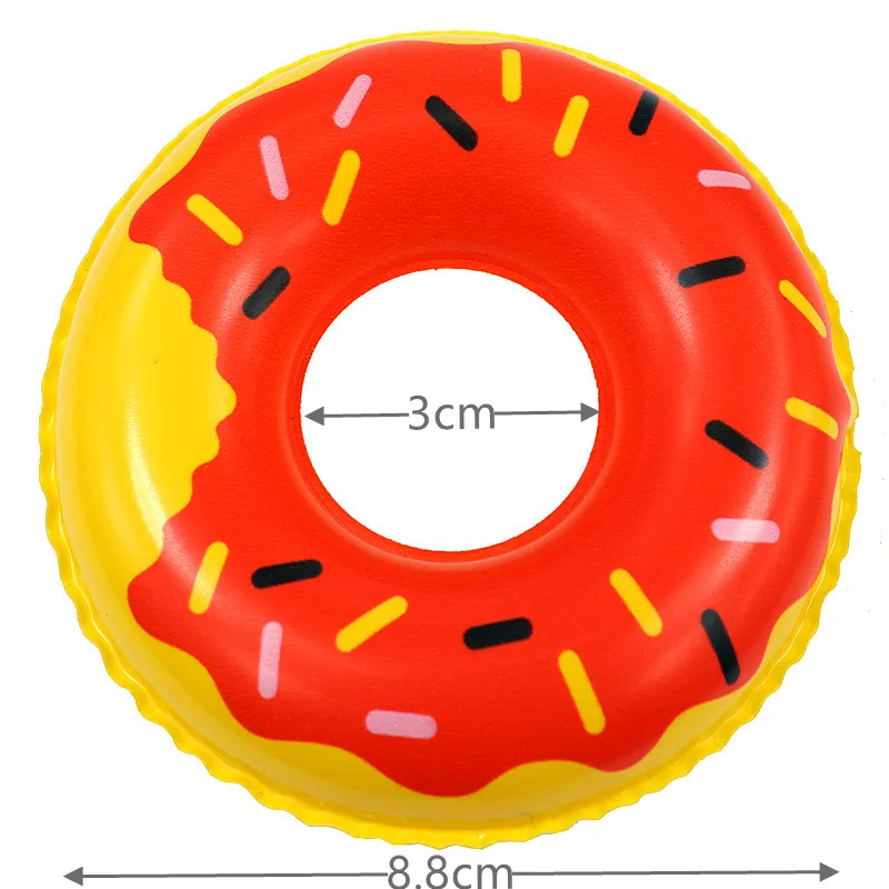 10PCS Opblaasbare Mini Zwemmen Ringen Water Games Zwemmen Ring Speelgoed Buurt Mini kinderen Zwemmen RingsCDonuts Speelgoed