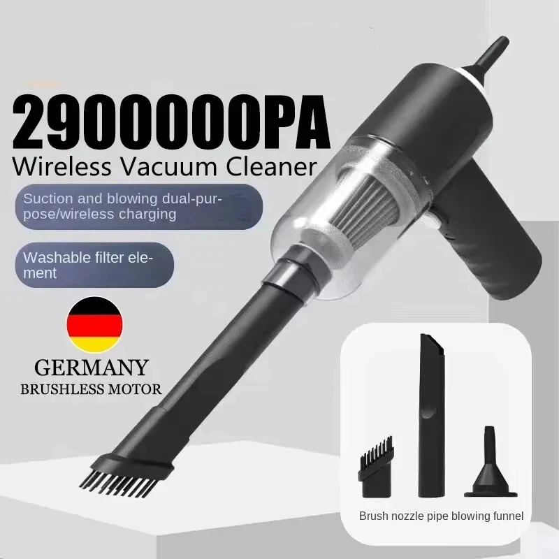Lenovo 120W 2 in1 Wireless Vacuum Cleaner High Powerful Dual Use For Portable Large Suction Home Car Vacuum Cleaner 2900000PA
