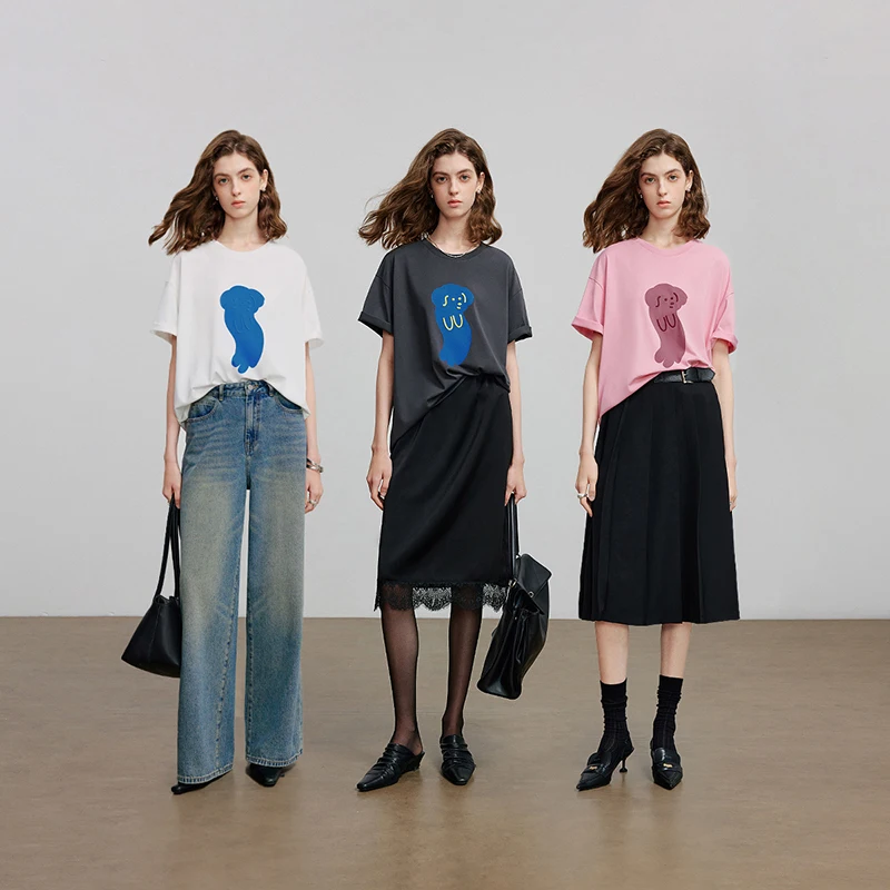 TOYOUTH Damen Kurzarm-T-Shirt 2025, Sommer, neue lässige Tops 8521076