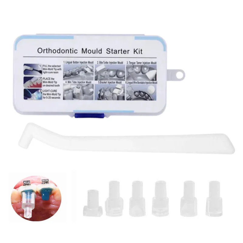 

Dental Orthodontic Mould Starter Kit Dental Injection Mould Mini Forming Molds for Lingual Button Brackets Dentistry Accessories