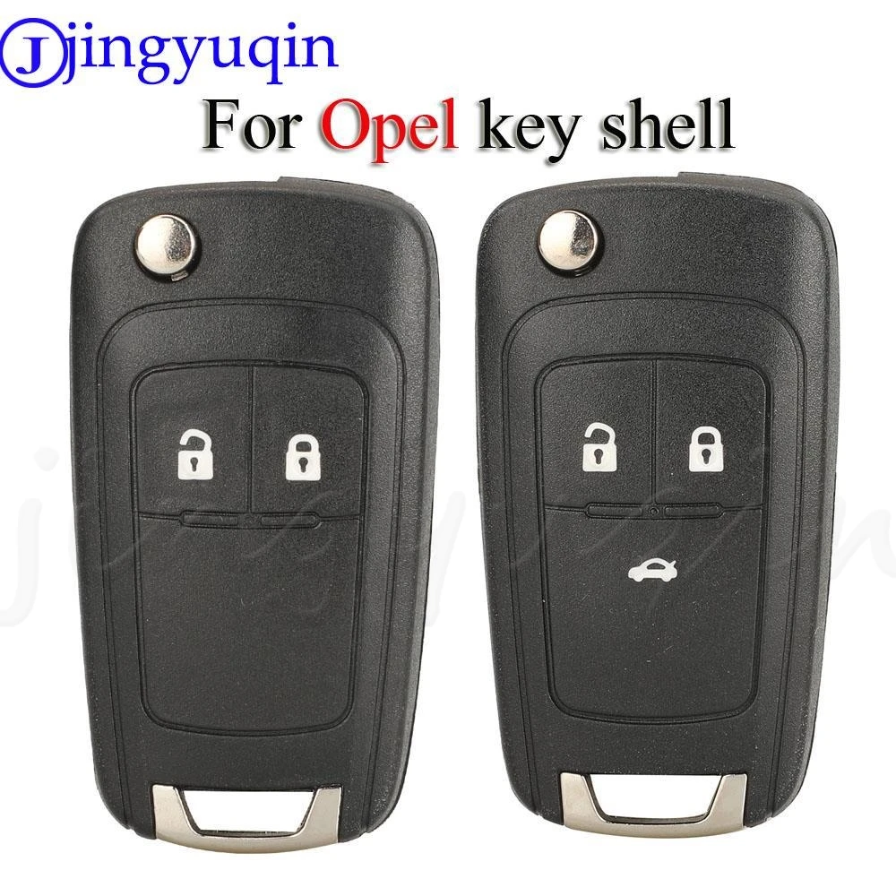 

jingyuqin 10pcs 2/3 Buttons Remote Car Key Shell Cover Case For Opel Vauxhall Corsa Astra Vectra Zafira Omega HU100 Uncut Blade