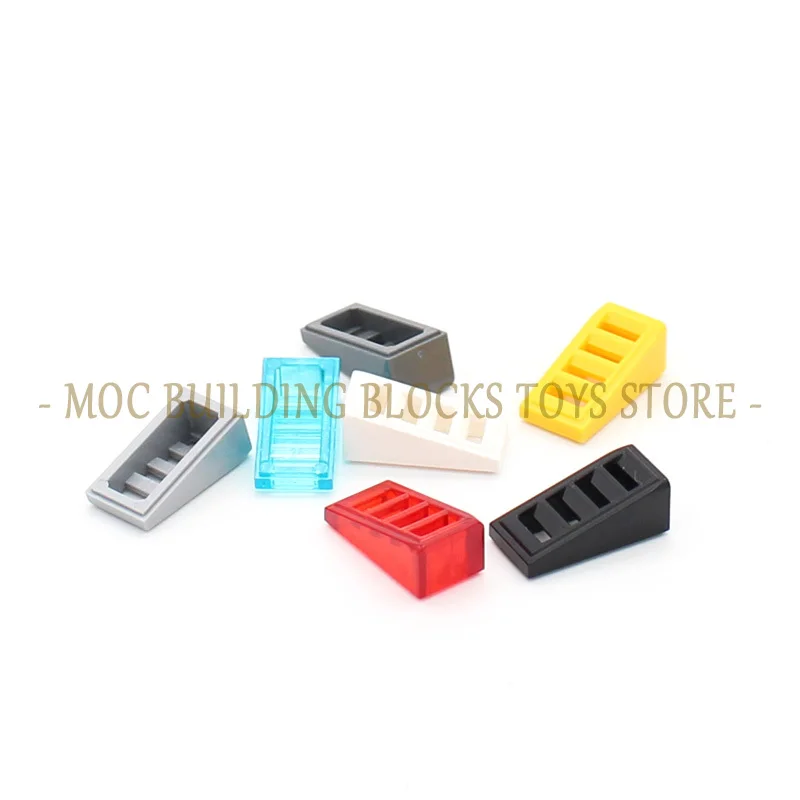 50pcs/bag MOC Parts 61409 Slope 18 2x1x2/3 with Grille Building Blocks Bricks Architectural Creative Education Accessories Toys