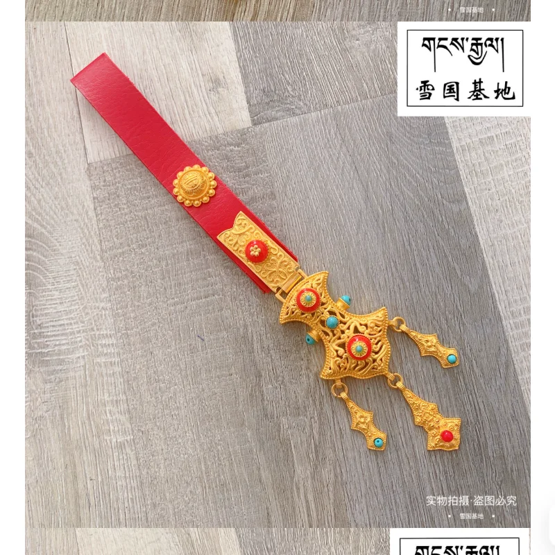 China Xizang Tibetan metal imitation silver waist chain needle thread bag waist ccessories Pendant