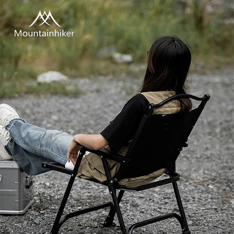 MOUNTAINHIKER ポータブル キャンプ 折りたたみ椅子 レジャー用一体型屋外座席 軽量 リラックス ツーリストチェア캠핑의자