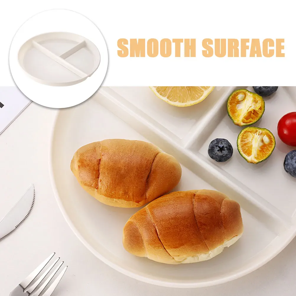 

Lightweight Compartment Plate Reusable Divided Tray For Adults Portion Control Plates Divider Dishwasher Safe High