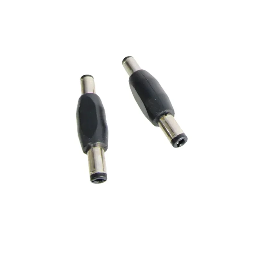DC 5.5x2.5mm 5.5*2.5MM Connector Adapter Dual Male Head Converter  Jack Plug Black
