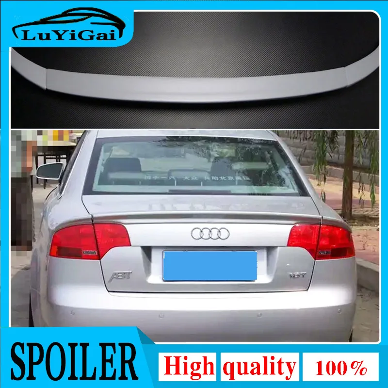 A4 B7 PU ABT Style Rear Trunk Lip Spoiler Wing For Audi A4 B7 2005-2008 Unpainted