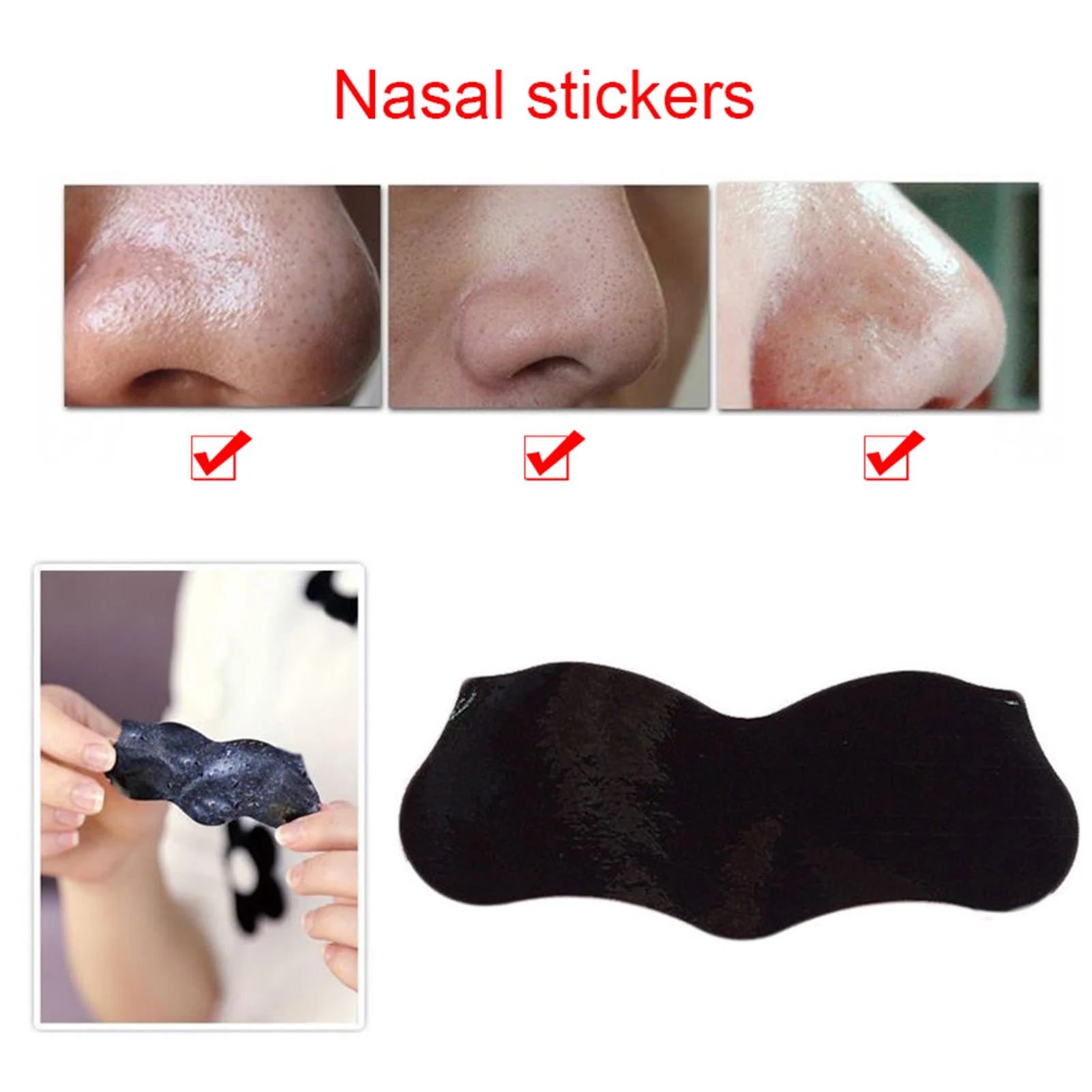 10 قطعة ملصقات الأنف شرائط الأنف السوداء الرأس التطهير العميق المسام Unclogging شرائط المسام مزيل الرؤوس السوداء