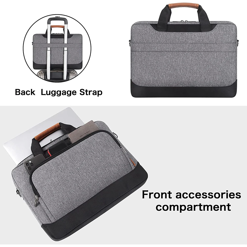 DOMISO Laptop Sleeve Business Briefcase Laptop Shoulder Bag Compatible with 14