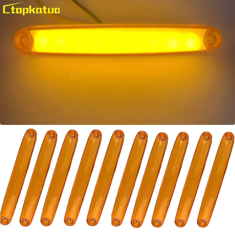 

10PCS Truck RV Marker Lamps 9LED Signal Warning Side Light Car Lorry Trailer LED Indicator Lights Waterproof Red/Blue/Yellow