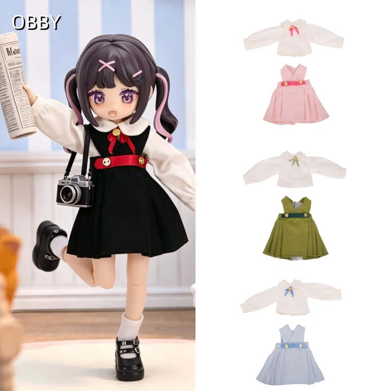 

For 10000 Escape BJD Doll Cute British School Uniform Set For 1/12 Advocate Freedom BJD 14cm Doll Body Doll Outfit Clothes
