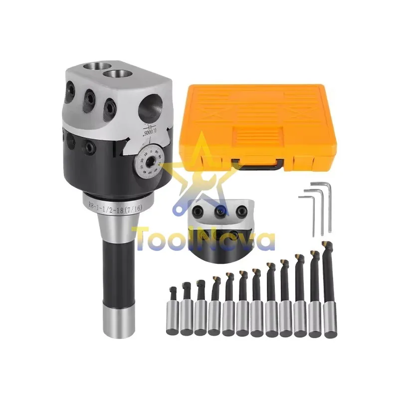 2026*Hotsale* Industrial Grade F1 50mm Rough Boring Head Kit - 9PCS Cutters, Adjustable for CNC Milling Machines