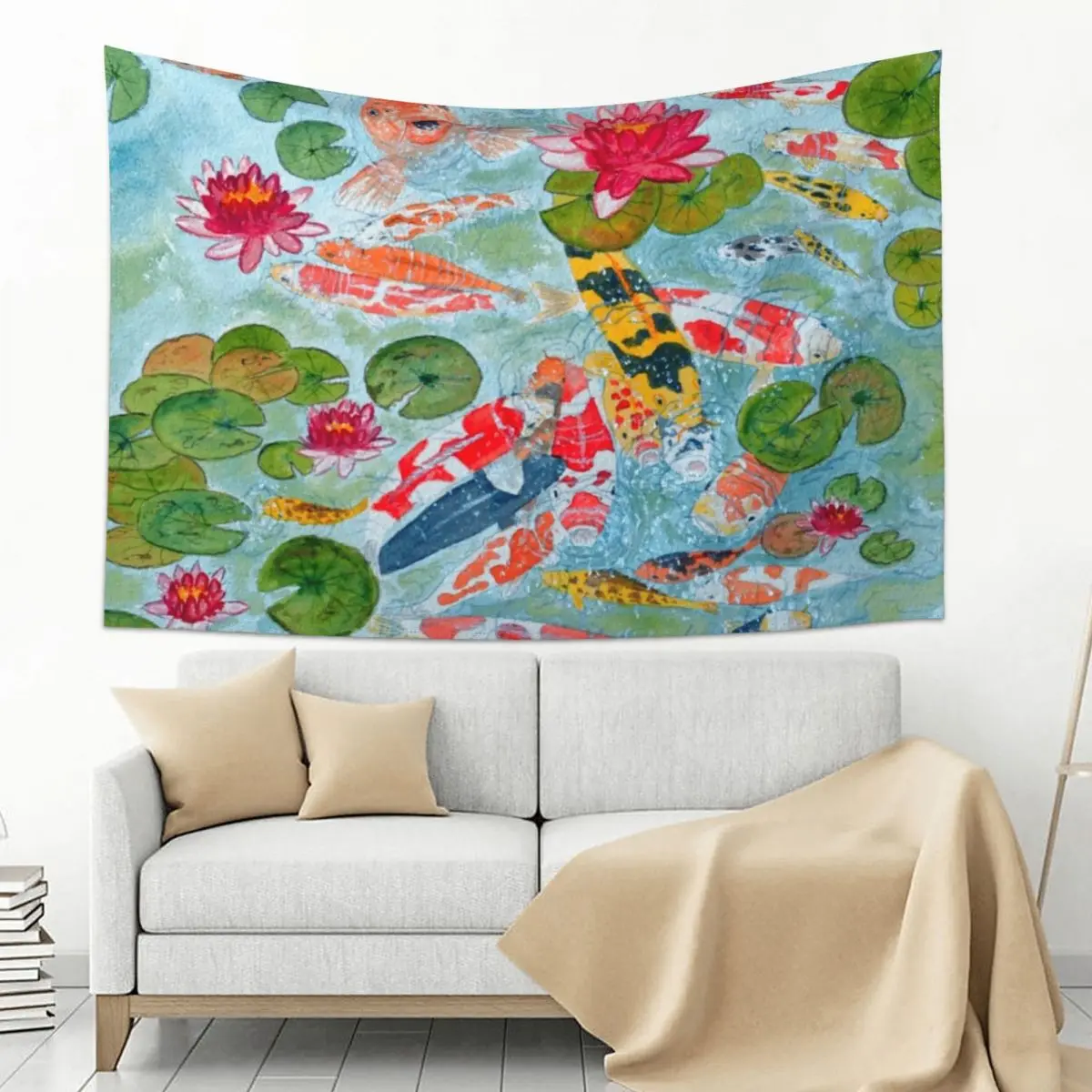 

Koi Carp Galore Tapestry Room Decor Korean Style Kawaii Room Decor Decorations For Room Christmas Decoration Tapestry