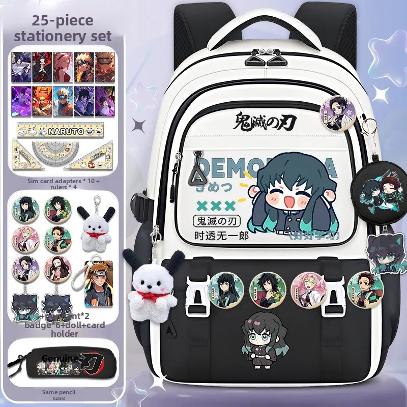 

Demon Slayer lightweight schoolmiddle school backpack with Tokito Muichiro and Zenitsu bag for elementary girls large capacity