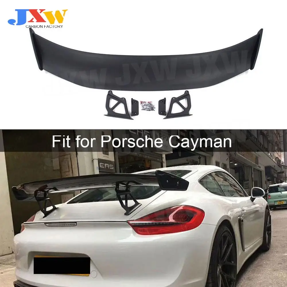 

Carbon Fiber/FRP Black Rear Spoiler Tail Racing Wings For Porsche Cayman 981 986 987 718 GT4 2016-2019 Boot External Decoration