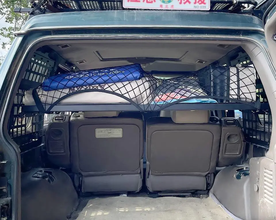 For Mitsubishi Pajero V21 V31 V33 1991-1999 Rear Boot Trunk Cargo Rack Shelf Storage Organizer Hanging Board Molle Panel