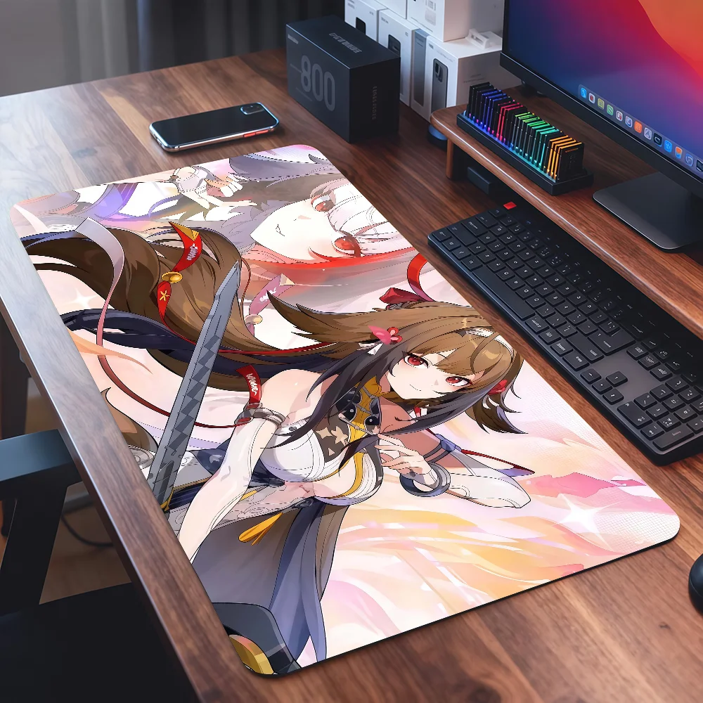 Zenless Zone Zero Ye Shunguang Mouse Pad Square Office Gaming Desk Mat Waterproof Non-Slip Rubber Decorative