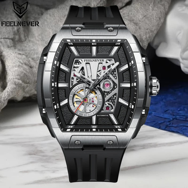 Reloj Mecánico LIGE FeelNever para Hombre, Reloj de Lujo, Informal, Resistente al Agua, Automático, Luminoso, con Movimiento Japonés Citizen 82S0