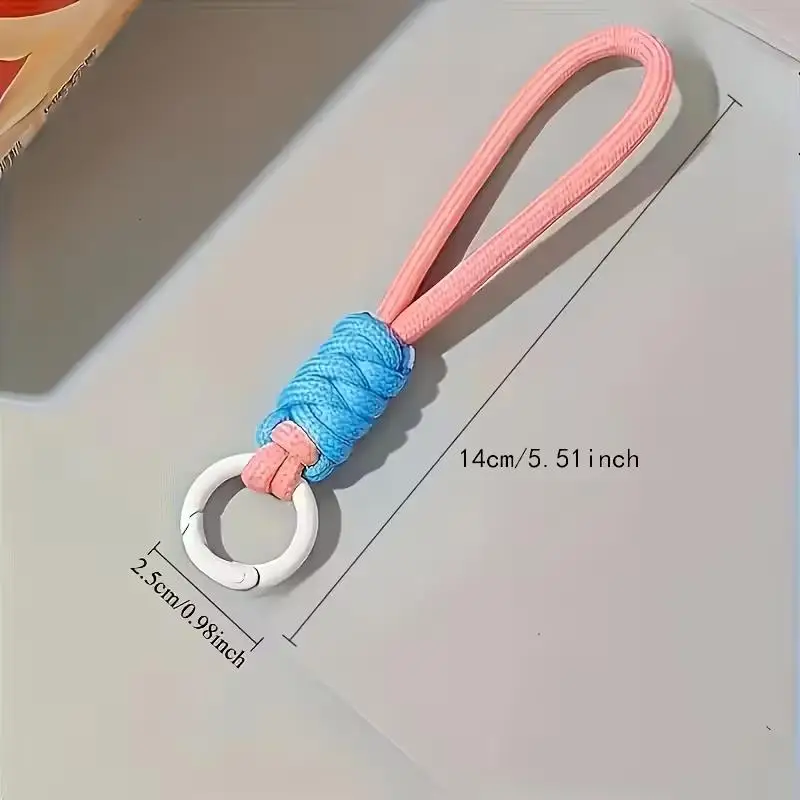 2/10pcs Random Colorful Woven Keychains – Durable Lanyards for Phones, Keys, Cups, Creative Gift Idea