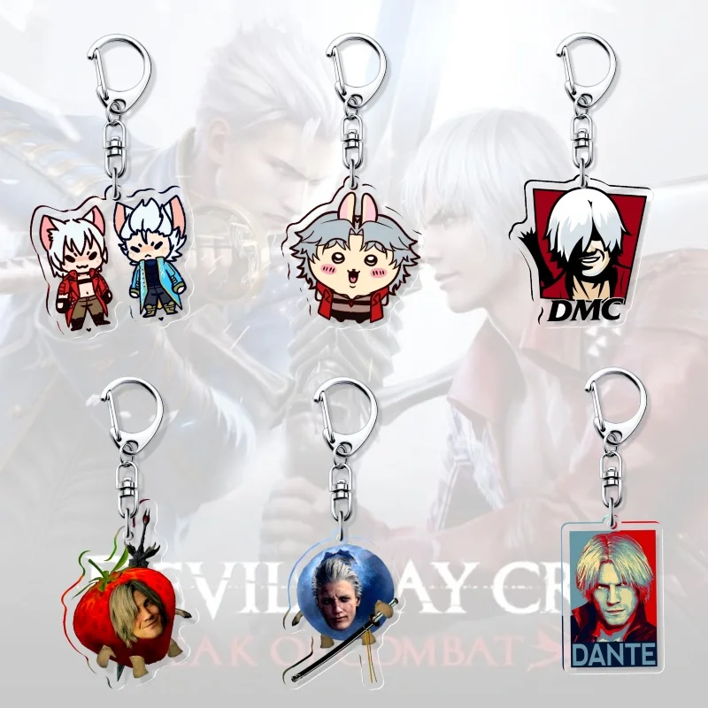 Productos relacionados con el juego Devil May Cry: Llavero de acrílico, colgante para bolso, colgante de meme, llavero, recuerdo, regalo creativo para amigos, Kingring
