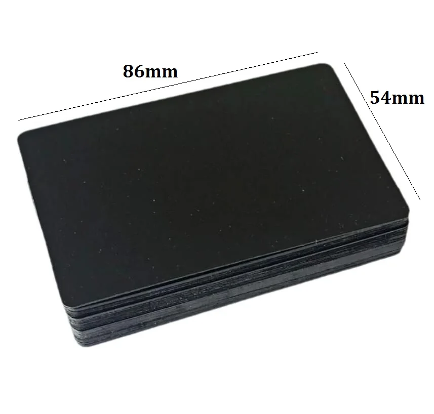 Black Translucent Matte Finish PVC Acetate Business Cards Thickness 0.3mm - not suitable for laser engraving