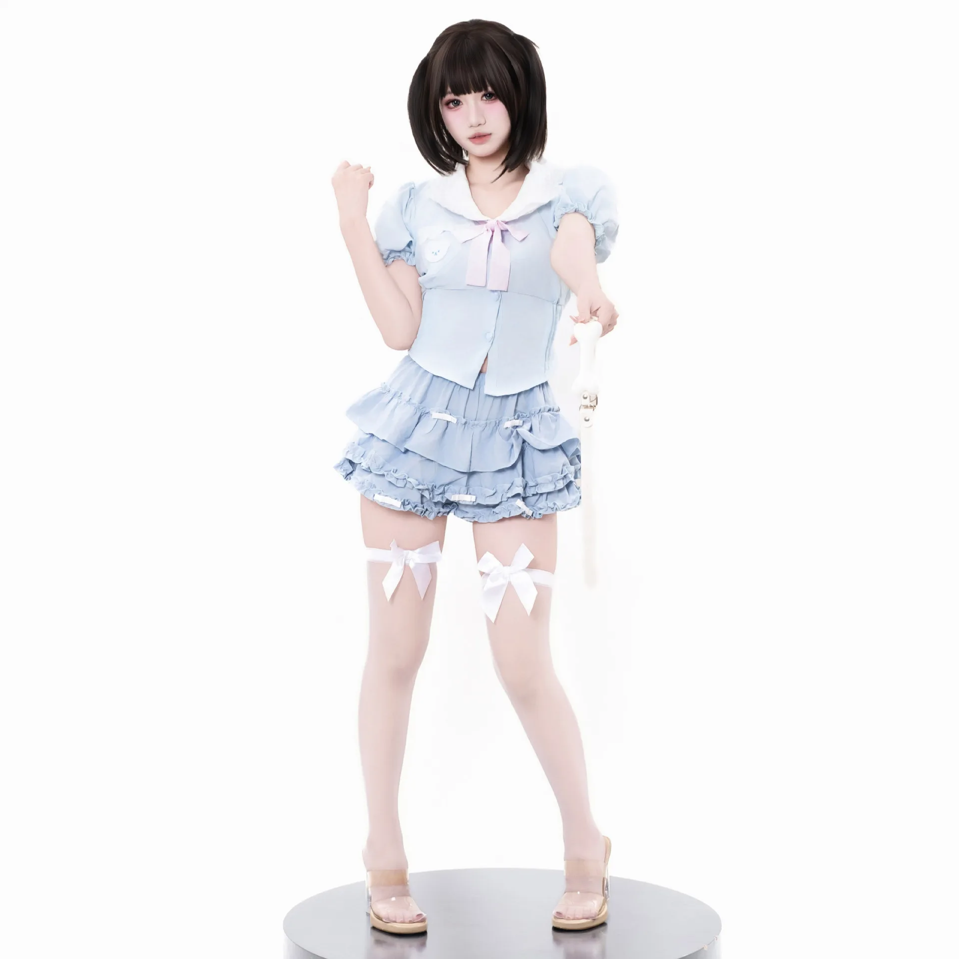 

New Women's Sexy Two Pieces Roleplay Student Lingeire Dress Lady Theme Club Cosplay Schoolgirl Uniform Sweet Dating Outfits