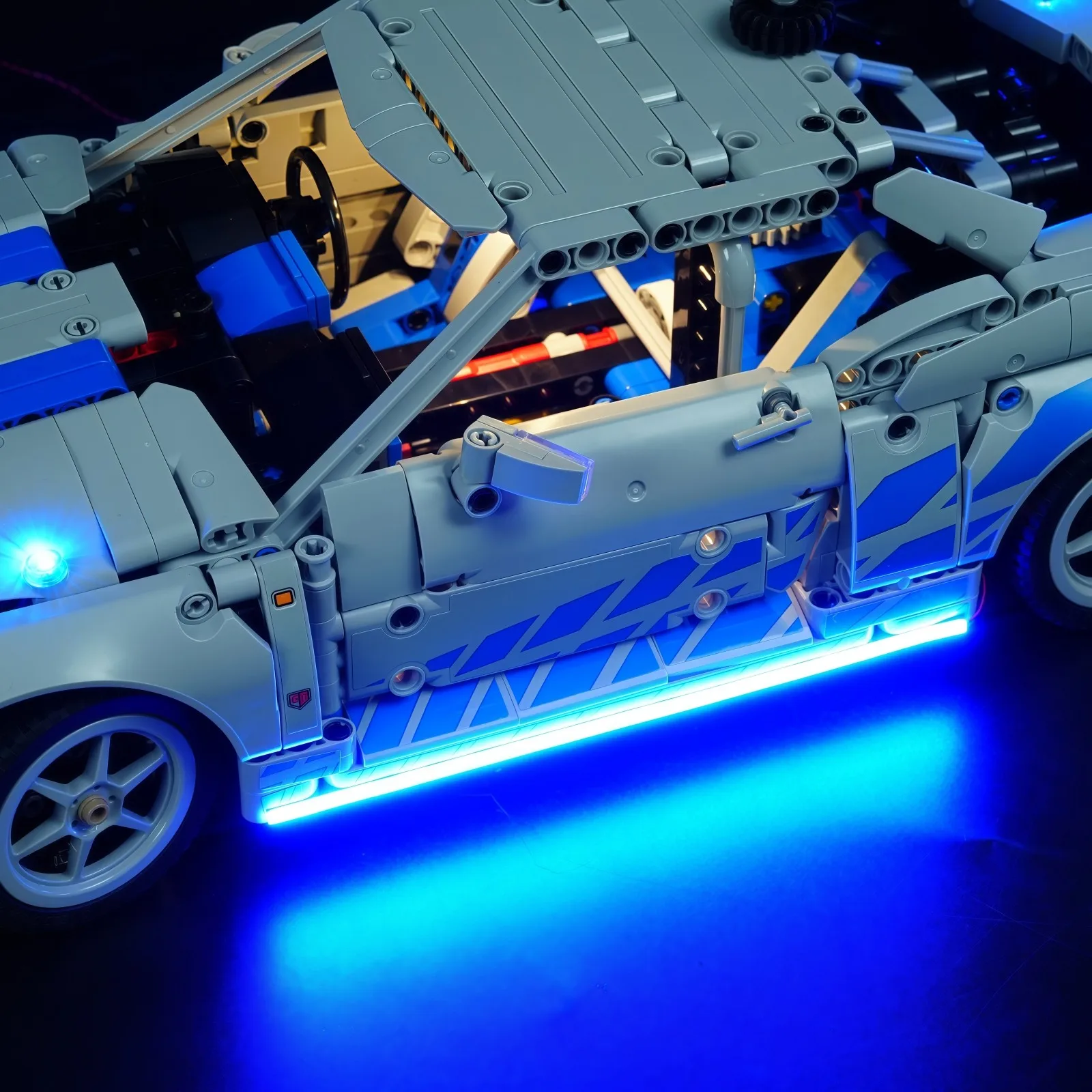 MAXCXT مصباح ليد ل ليجو 42210 2 سريع 2 غاضب نيسان سكاي لاين GT-R (R34) سيارة لتقوم بها بنفسك مصباح للزينة لا تشمل اللبنات #5