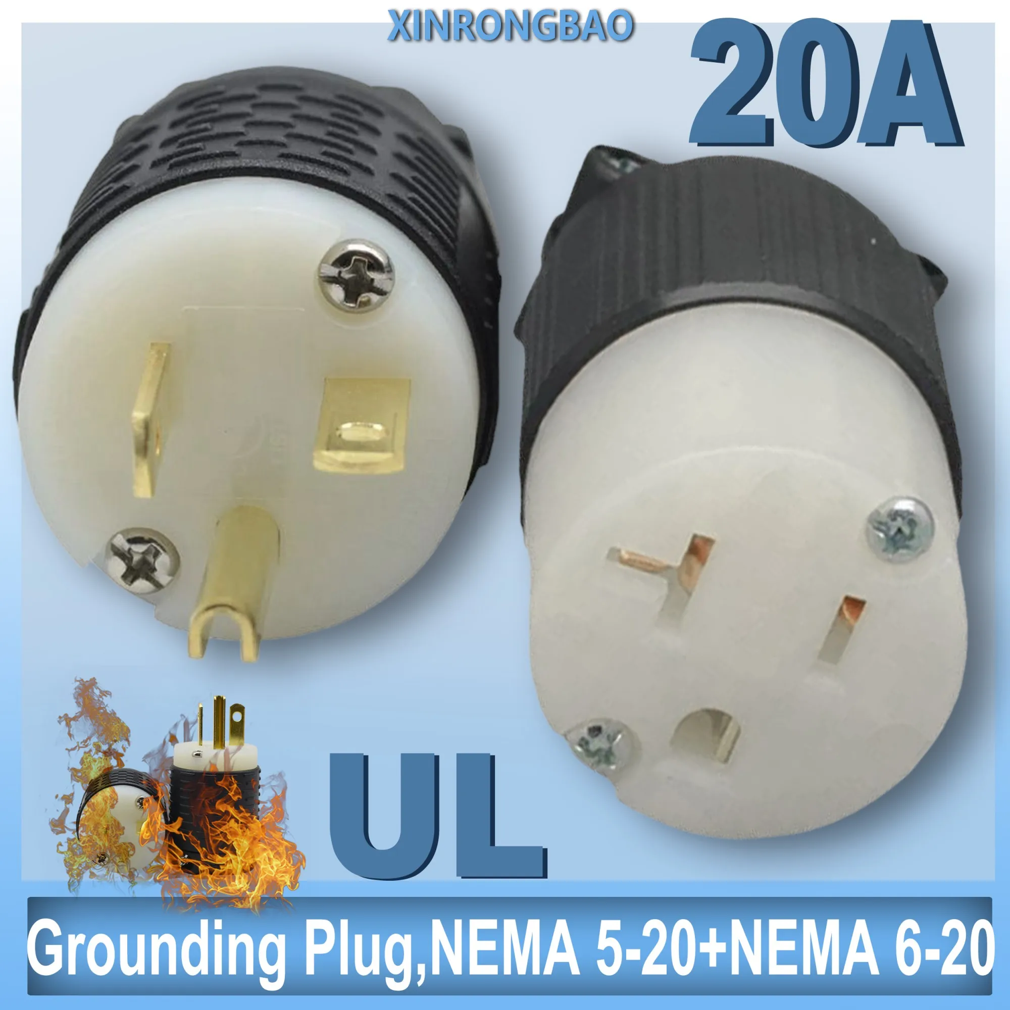 NEMA 6-20 NEMA 5-20 US wired industry Extension Power Connector America Assembled locked plug socket 20A Locked Wiring Connector