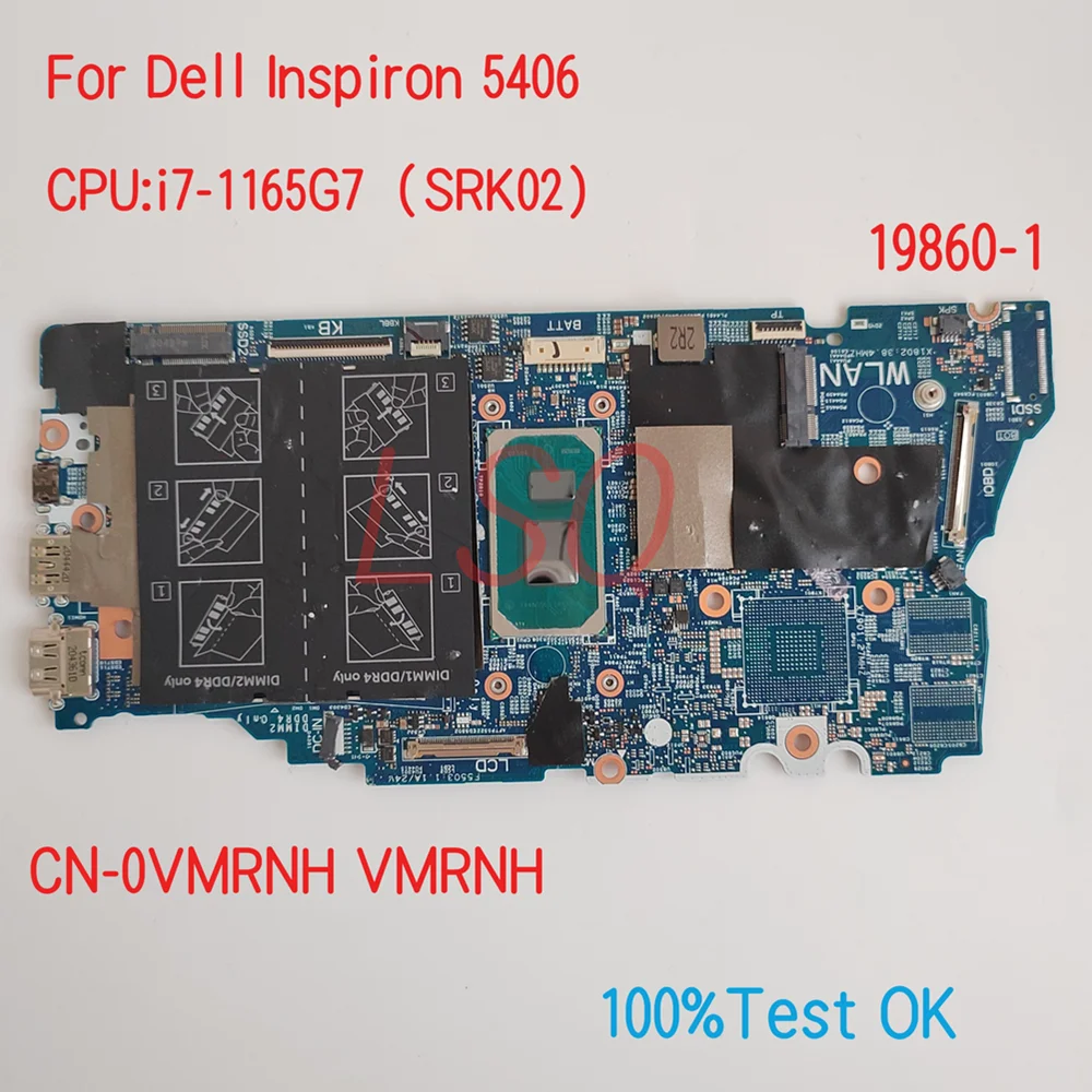 

19860-1 For Dell Inspiron 5406 Motherboard CPU i3 i5 i7 CN-03NRG2 3NRG2 VMRNH 0VMRNH 100% Test OK