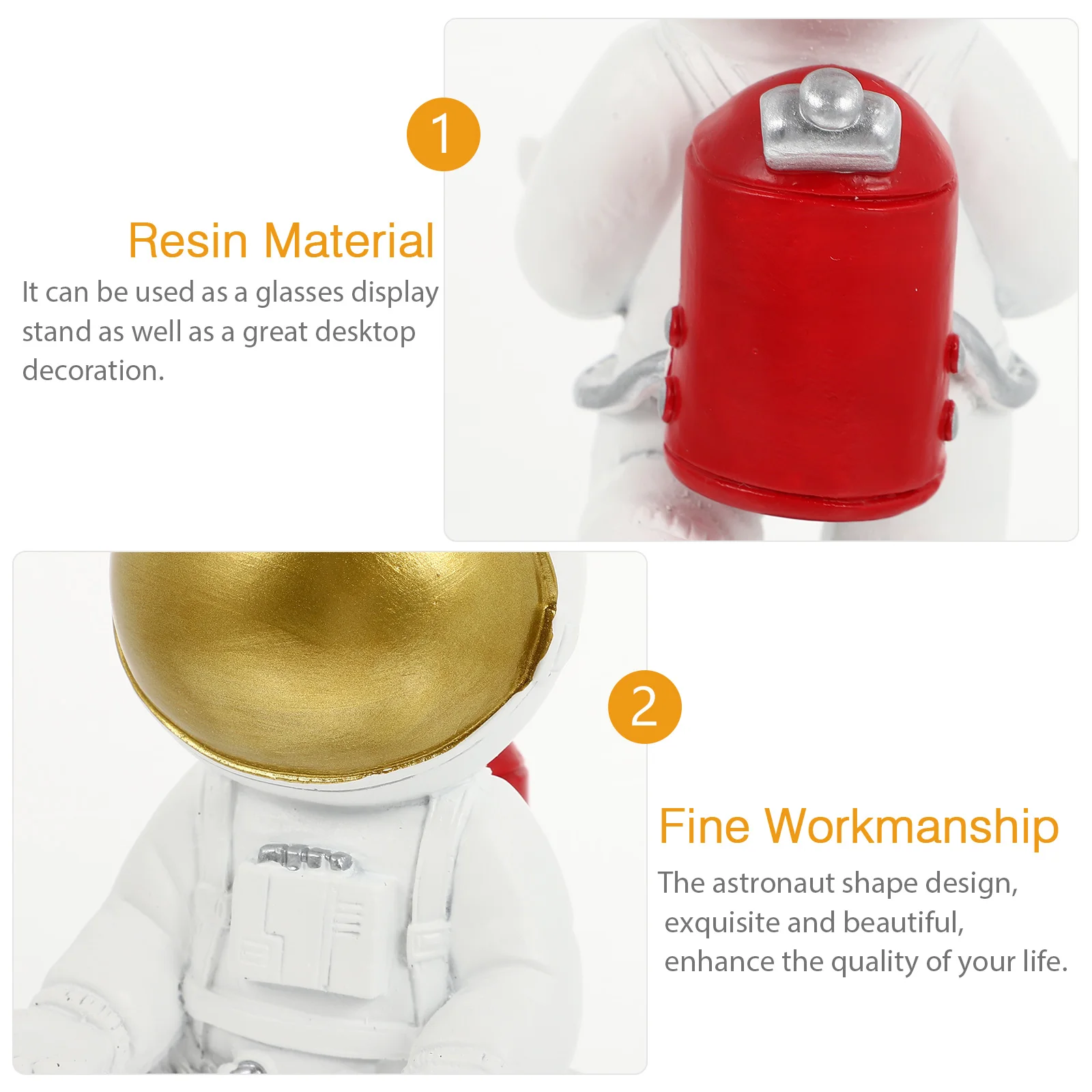 

Astronaut Glasses Stand Desktop Storage Holder Eyeglasses Sunglasses Display Rack for Office Bedroom Decoration Wooden Sturdy