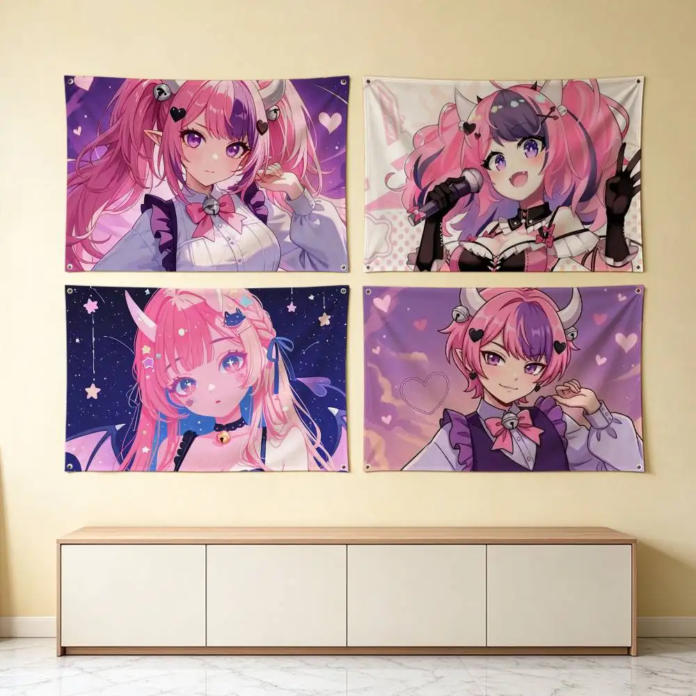 VTuber I-Ironmouse-S  Flags for Bedrooms Home Decor Items Outdoor Decors Garage Decoration Flaga
