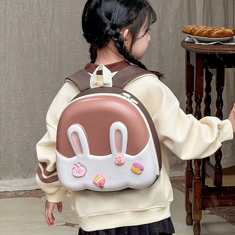 Cartoon Rabbit Kids Backpack Kindergarten Schoolbag Girls Cute Backpack EVA Hard Shell Waterproof Book Bag Kawaii Mini Backpacks