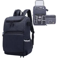 Camera Bag Travel Business Large Capacity Camera Case with Rain Cover Backpack Shoulder with 15in Laptop Compartment  Tripod