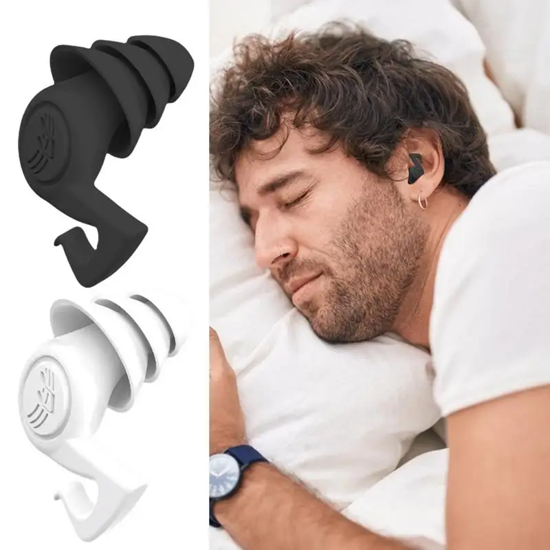 Ear Plugs Noise Cancelling Earplugs 3 Layer Reusable For Noise Reduction Effective Washable Ear Plugs Super Soft High Decibel