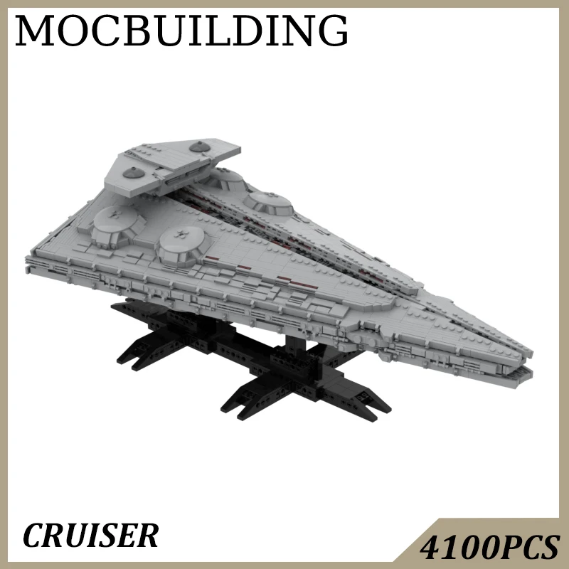 

Cruiser Spaceship Display Model MOC Building Block Bricks DIY Construction Toys Birthday Gift