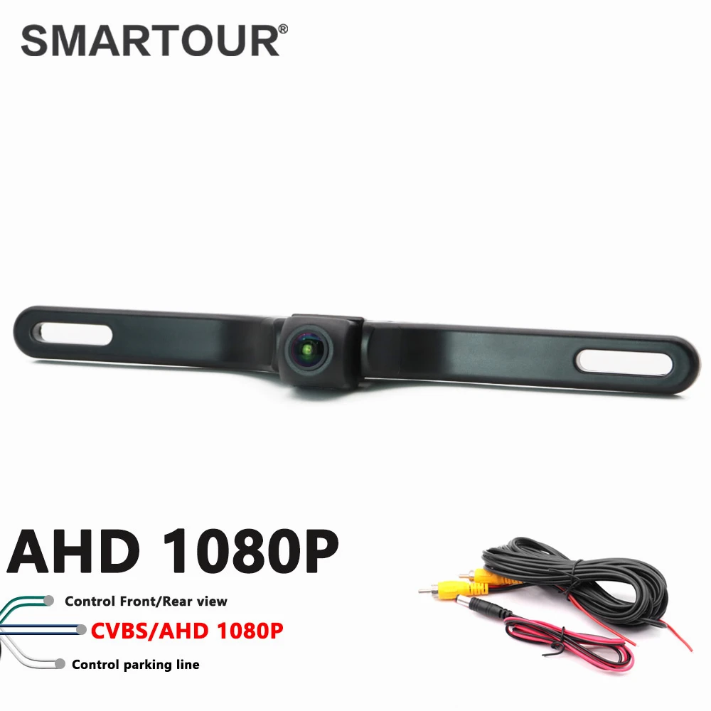 

180 degrees 4K 1080P Car Rear View Camera AHD Waterproof Small License Plate Frame Night Vision CCD Backup Car Reversing Camera