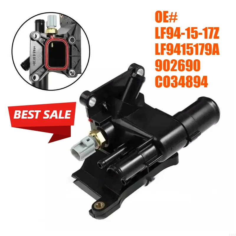 

Engine Coolant Water Outlet for Mazda 3 5 6 CX-7 LF94-15-17Z LF9415179A 902690 CO34894 Replacement Automotive Accessory