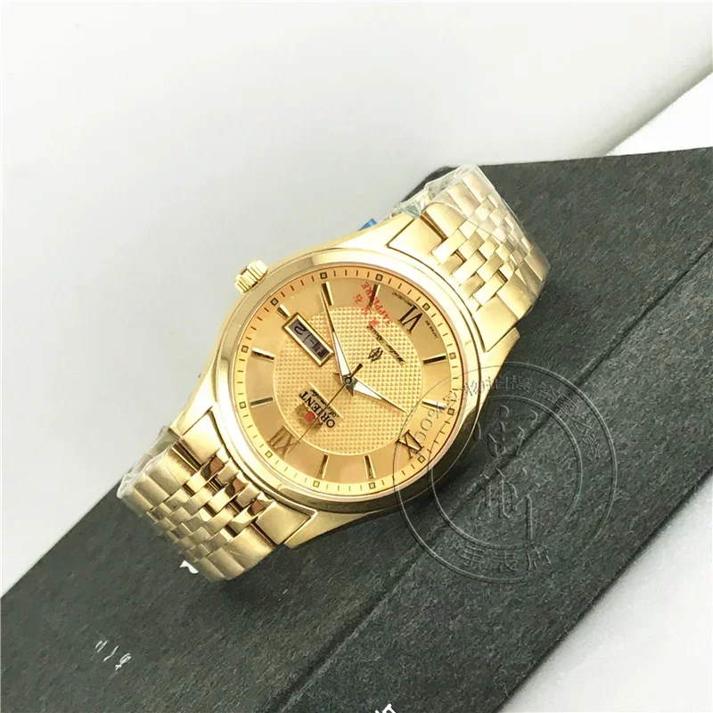 ساعة ميكانيكية أوتوماتيكية شرقية على الوجهين للرجال ، قرص كبير ، مضيئة ، مقاومة للماء ، يابانية