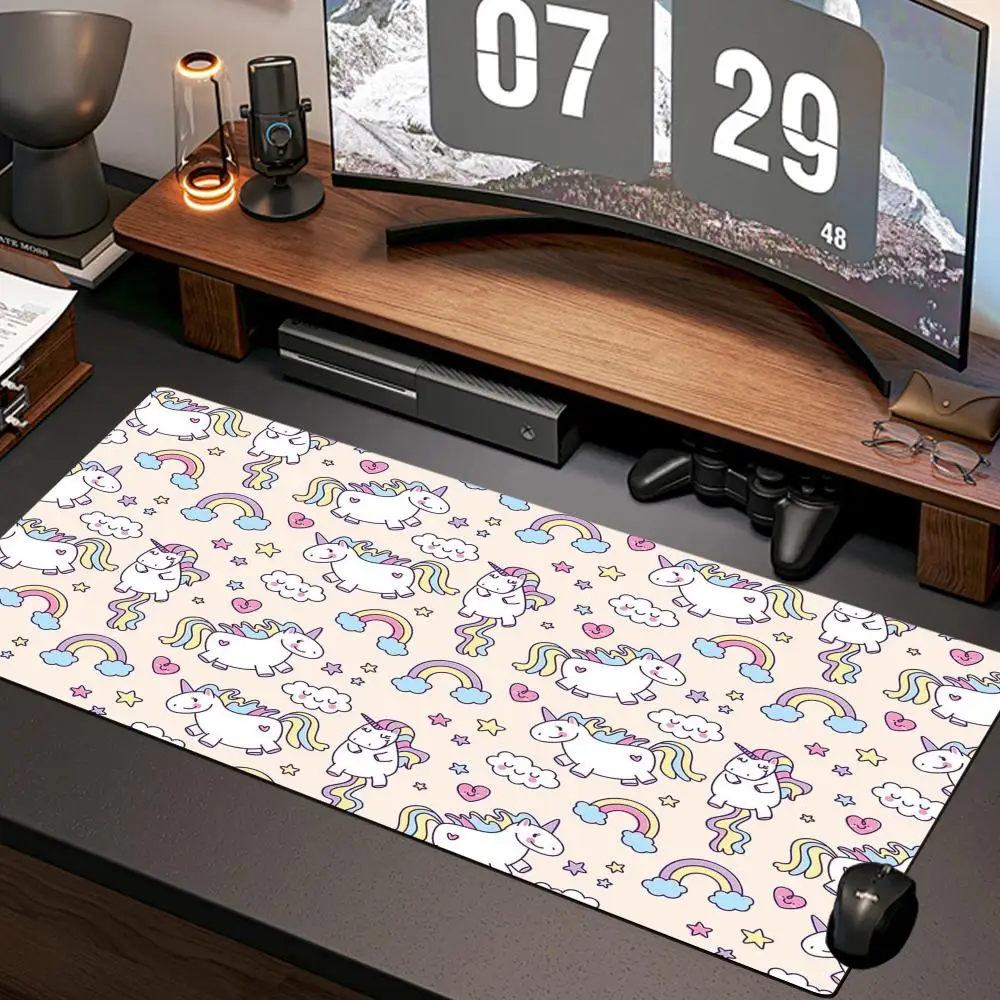 

Pink Unicorn Mouse Pad New Computer Home Mousepad XXL kawaii Desk Mats Natural Rubber Office Anti Slip Gaming Accessories pad