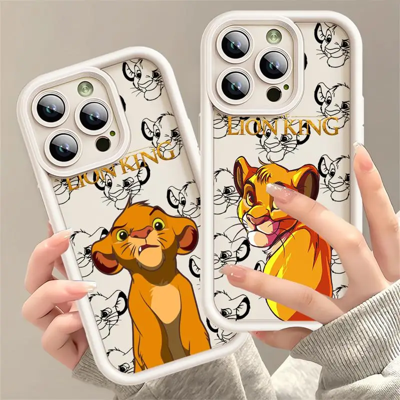 phone case for Apple iPhone 12 14 Pro cases 11Pro Max 11 16 Plus 13Pro max 15plus 11pro funda Cover The King Lion Simba Animaton