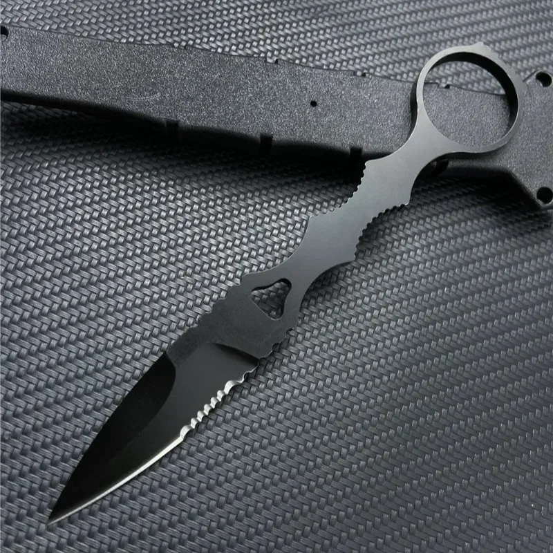 Nuovo SOCP Spear Point BM 176 con guaina Kydex mezzo coltello tattico lama seghettata Bushcraft Mini Pocket Survival Camping EDC Tool