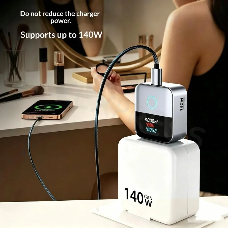140W Overcharge Prevention Charger Smart Auto Power-off Full Charge Separator for Travel Business Commute