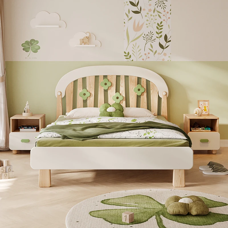 

Solid wood children's bed 1.5 meters ash wood bed 1.2 meters single bed