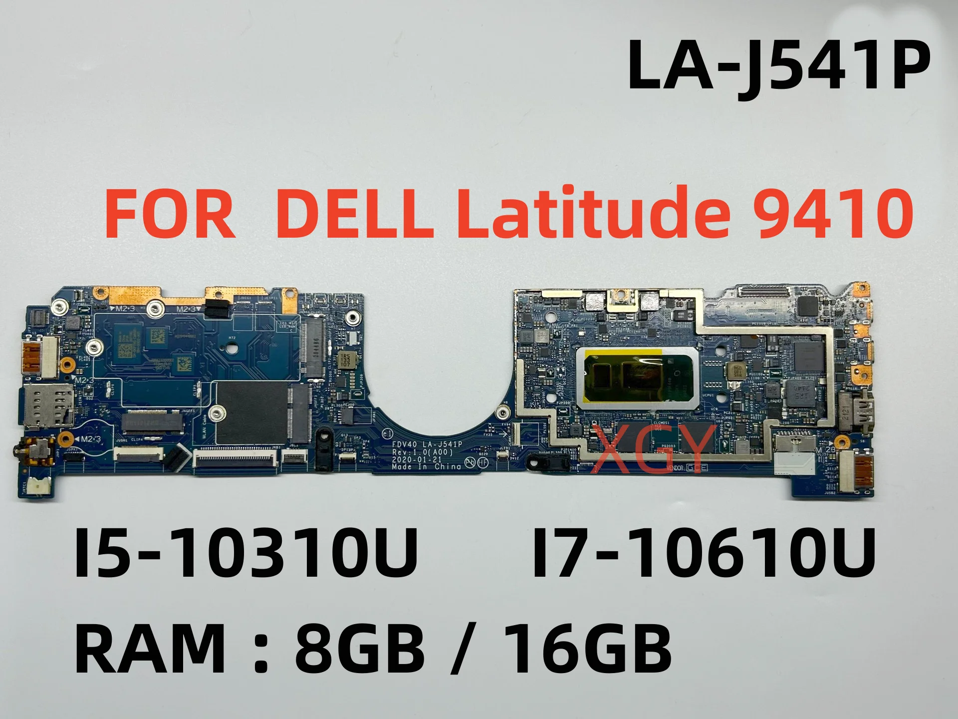 081YC4 0NF67M  LA-J541P Mainboard For DELL Latitude 9410 Laptop Motherboard  I5-10310U I7-10610U RAM : 8GB / 16GB 100% Test OK