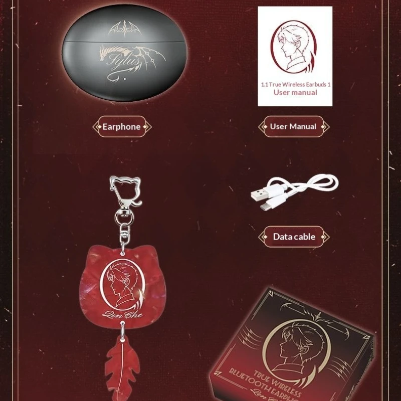 Love and Deepspace Sylus Otome Game Cosplay Bluetooth Headset Cartoon BlueTooths Earphone Ear Clip Headphones Bone Conduction image 4