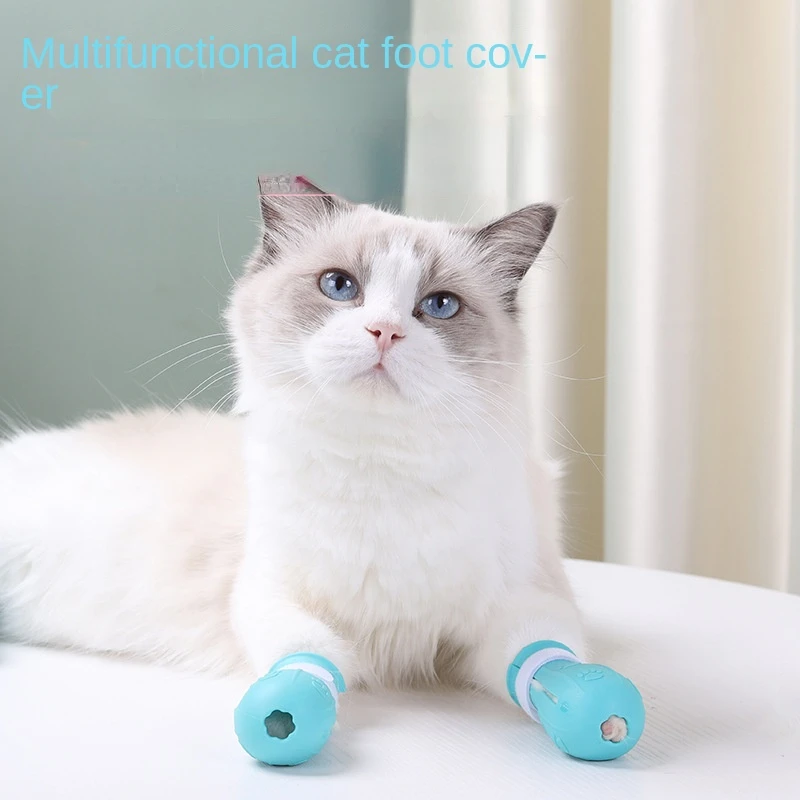 Pet Supplies Cat Bathing Cat Foot Covers Cat Bathing Anti-scratch Pet Foot Covers Pet Shoes Cat Shoes